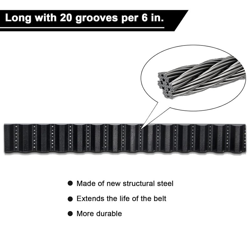 DEEKOOL Upgraded 41A5434-13A Drive Belt 255", 41A5434-13 Garage Door Belt for 8FT High Garage Door Compatible with Chamberlain/Lift-Master/Sentex/Whisper Belt - Image 3